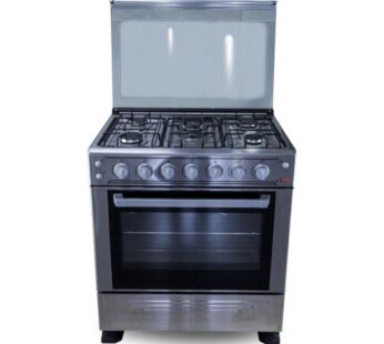 Cuisinière Astech 5Feux 80X60 A Gaz avec four à gaz Inox