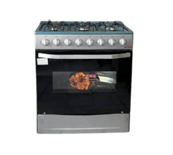 Cuisinière Astech 6Feux 80X60 A Gaz avec Fouf A Gaz Inox