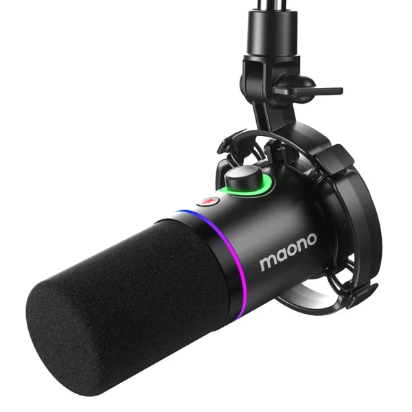 MAONO PD200X Microphone dynamique XLR/USB pour Podcasting, Streaming, Enregistrement, Voix off