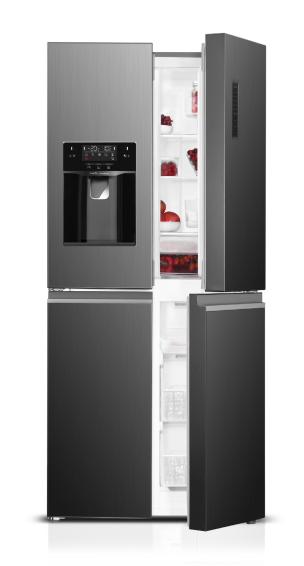 REFRIGERATEUR ELACTRON SIDE BY SIDE 4PORTES AVEC FONTAINE SILVER ELA0054