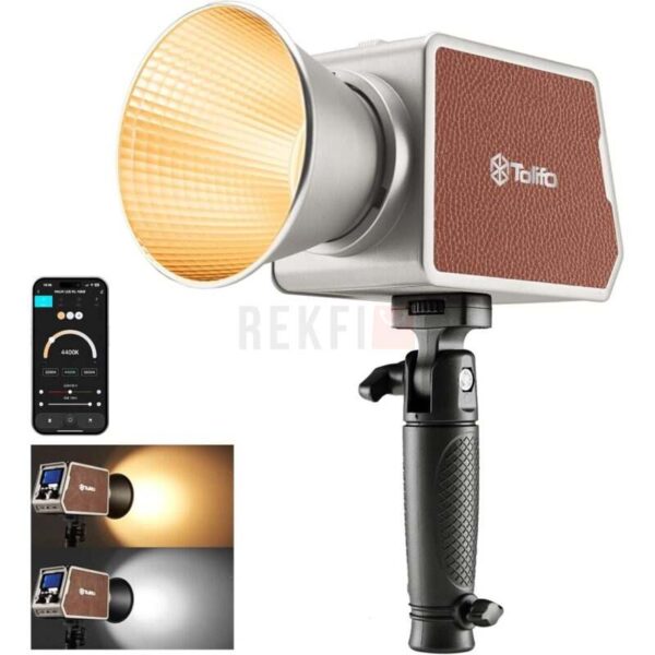 Tolifo PL-100B 100W LED Video Light Continue Bi-Color avec batterie 4500mAh intégrée CRI 97+/TLCI 98+