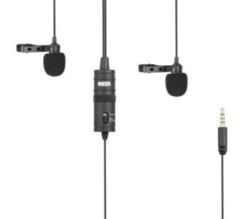 Microphone cravate Deux tètes BOYA BY-M1DM pour camera et téléphone
